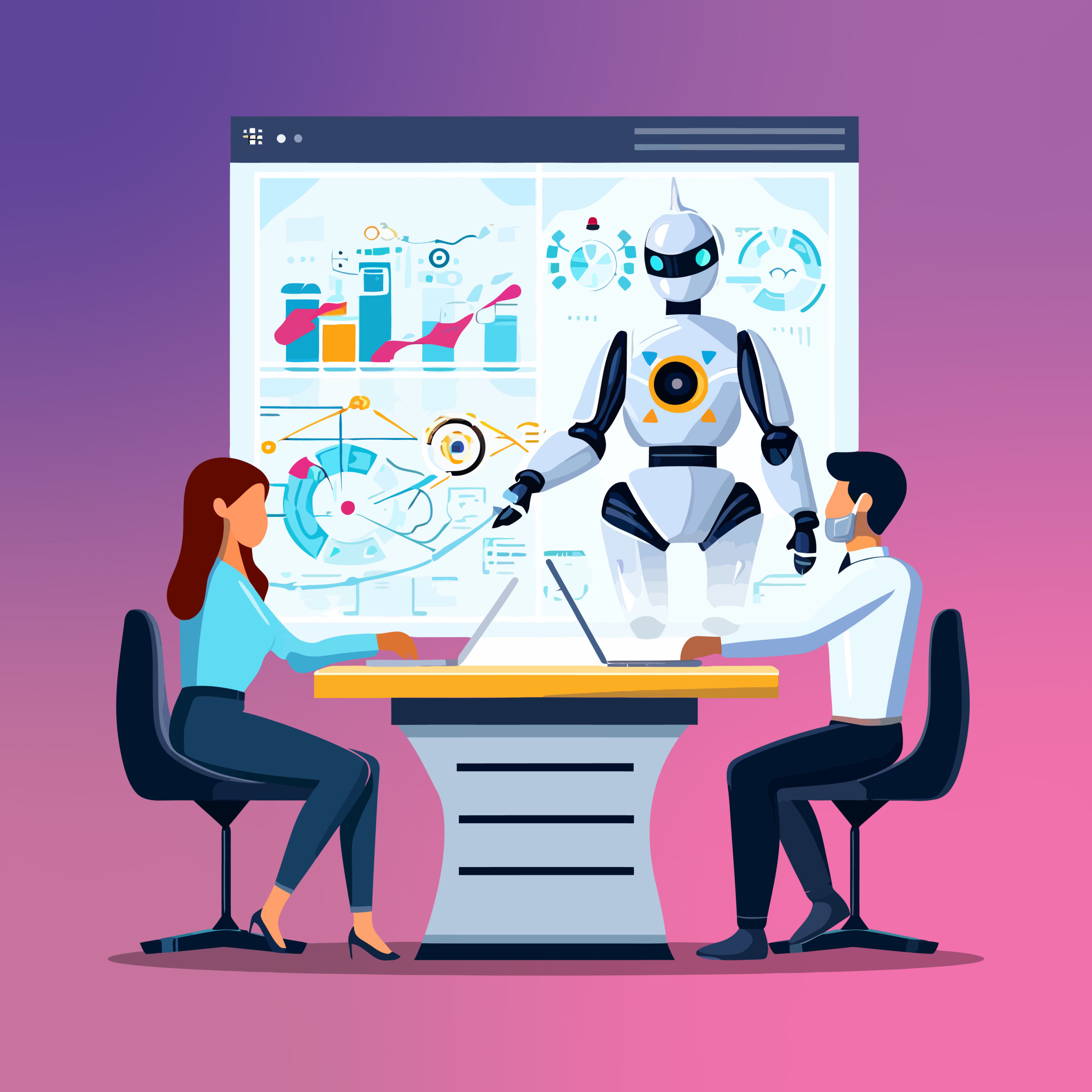featured image of the blog titled "The Role of AI and Machine Learning in Digital Marketing"